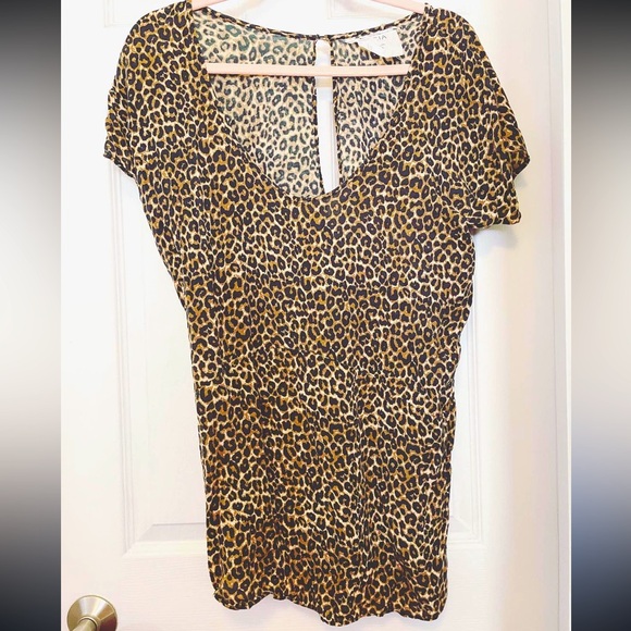 ACACIA leopard tunic (can be a mini dress if short) size P - Picture 1 of 1